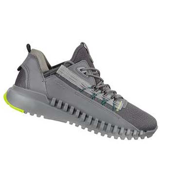 Men's Ecco Zipflex Low Sneakers Grey | USA 672JPQ